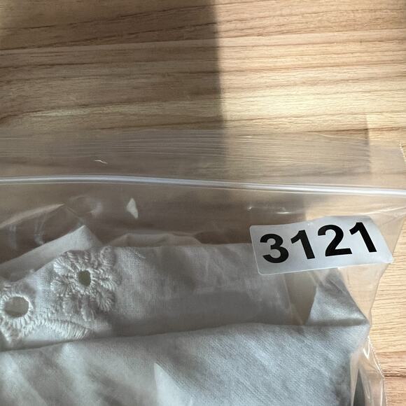 Vtg Crosstree Lane‎ Cardigan Womens S White Eyelet Lace Boho Floral Cottage - Picture 9 of 9